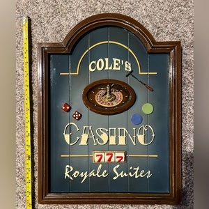 Cole’s Casino sign wall plaque